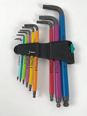 Wera 950/9 Hex-Plus Multicolor L-key Set 9 Pieces Tool Colorful MC-198